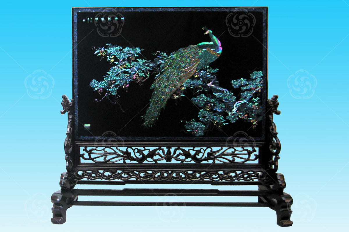 點(diǎn)螺錦繡萬年春臺(tái)屏